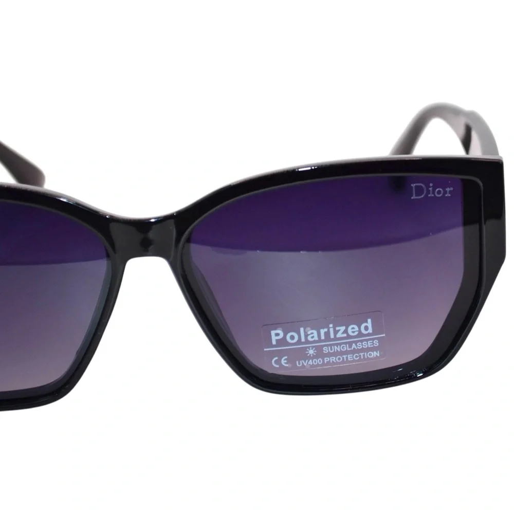 Dior Women’s Sunglasses | Black & White Temples | Gray/Purple Gradient Polarized - Picture 7 of 16